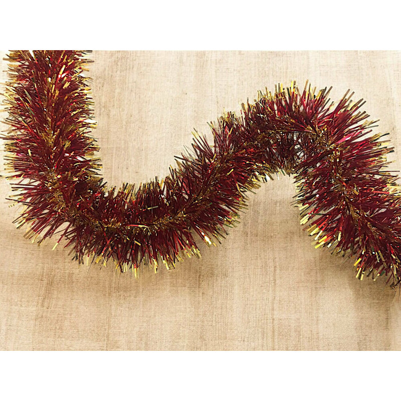 7cm Faux Garland, Red/Gold