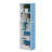 5-Tier Reversible Color Open Shelf Bookcase, White/Pink-256550505