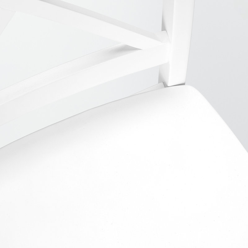 Jordan Solid + Manufactured Wood White Finish Dining Chair, 35.47'' H X 17.21'' W X 19.13'' D