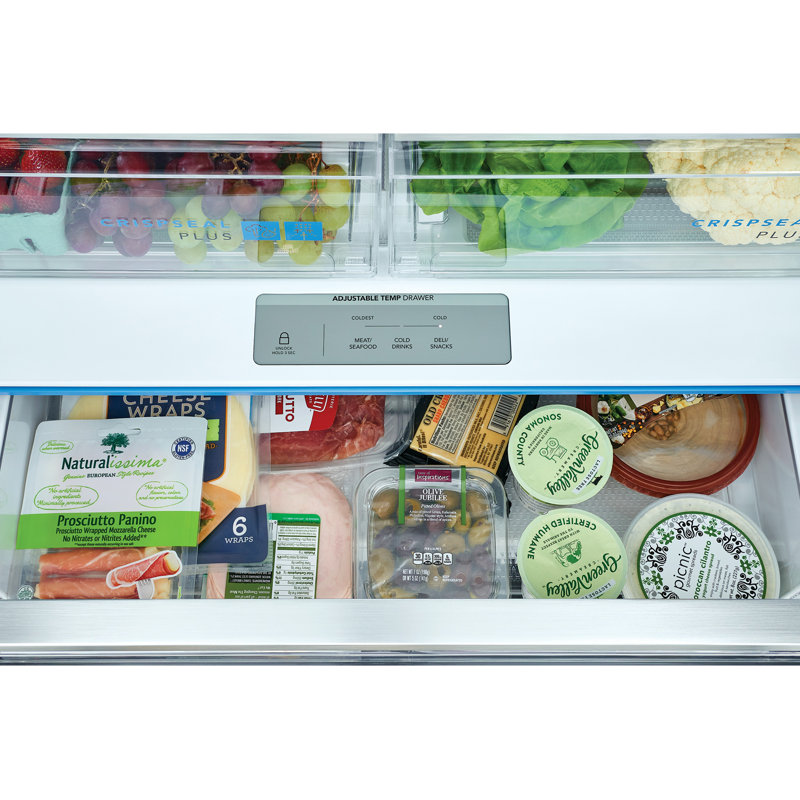 36" Stainless Steel French Door Refrigerator with Ice Maker