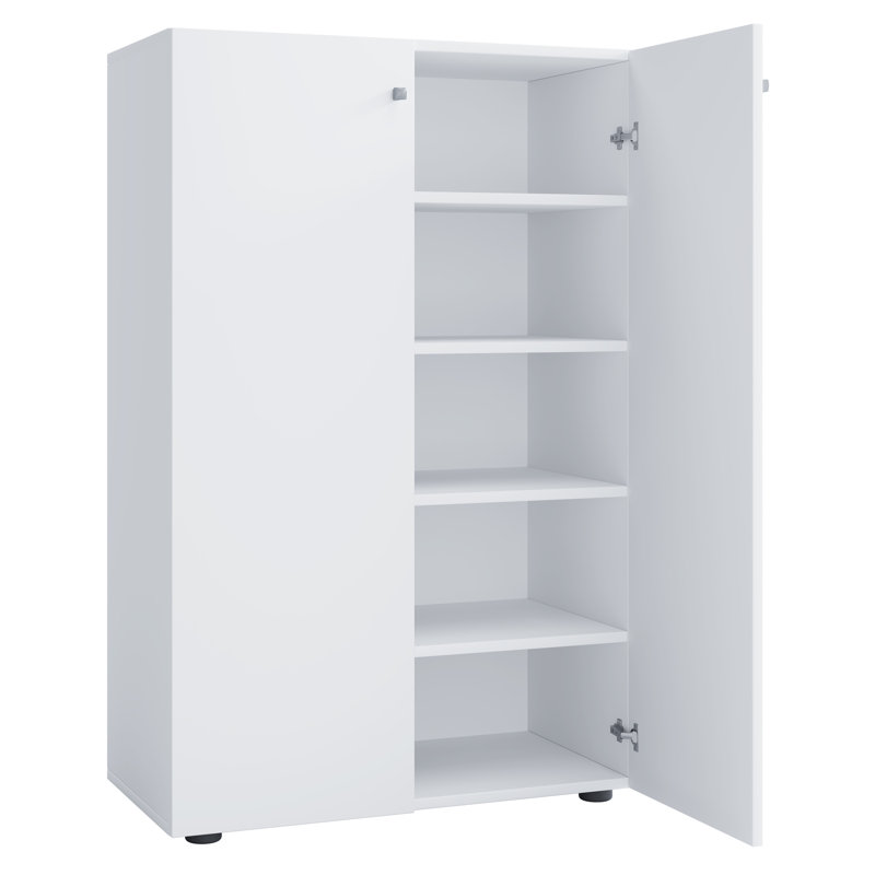 10 Pair Shoe Storage Cabinet, White