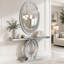 Console à miroir avec détails en diamant concassé