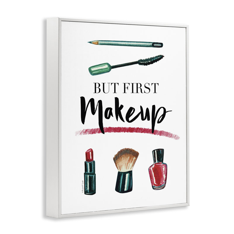 But but, maquillage, estampe numérique par Elizabeth Tyndall, Estampe numérique encadrée blanc bord de mer, H 14 po x l 11 po