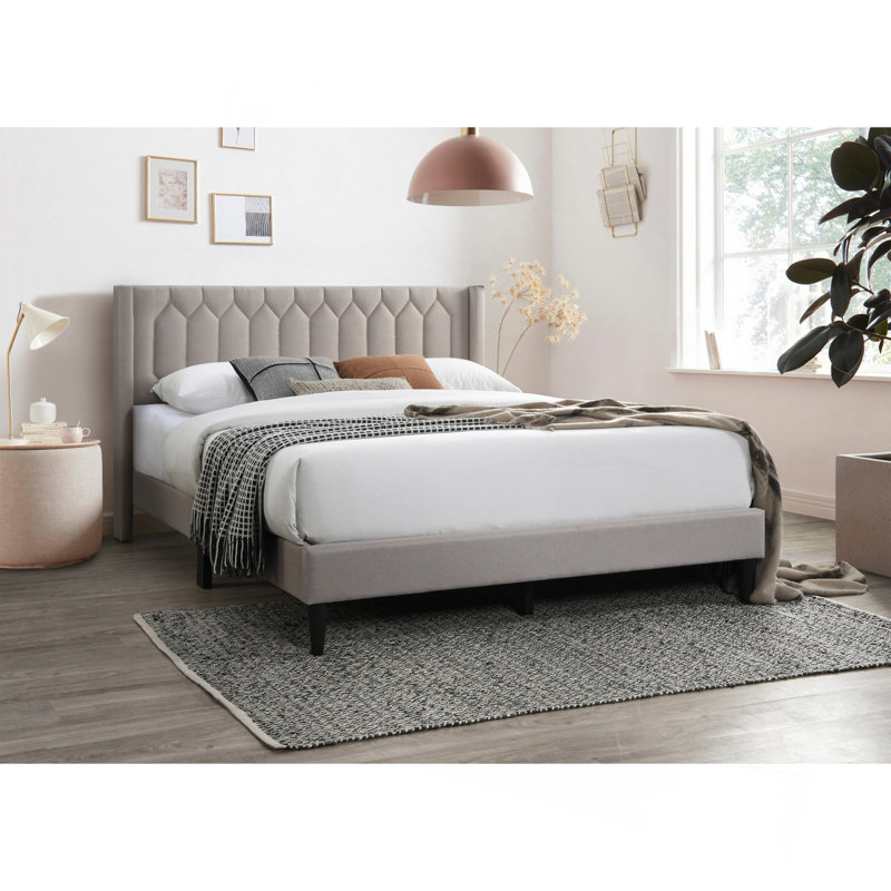 Lit 1 place moderne Modern, Marron clair