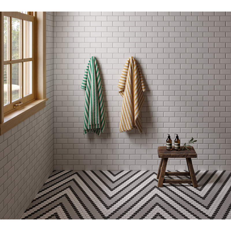 Le Cafe 11" x 13" Porcelain Marble Look Wall & Floor Tile