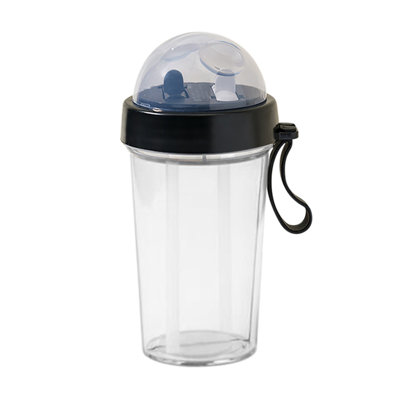 Bouteille d'eau 420 ml, tasse en plastique, transparent, mat, portable, pas facile à casser