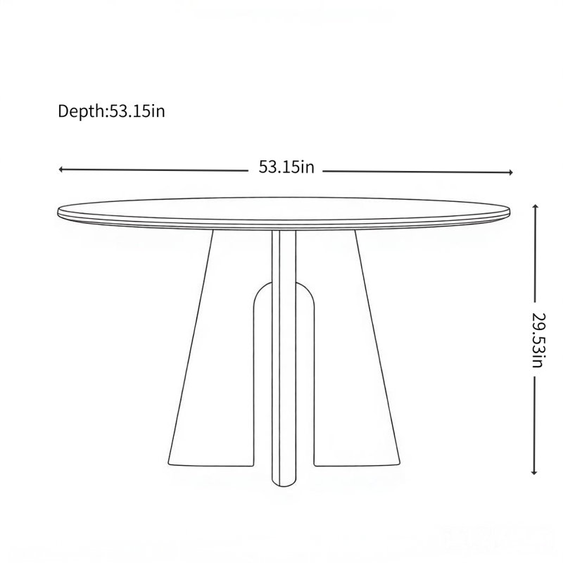 Table de salle à manger moderne, simple et rétro, Noir