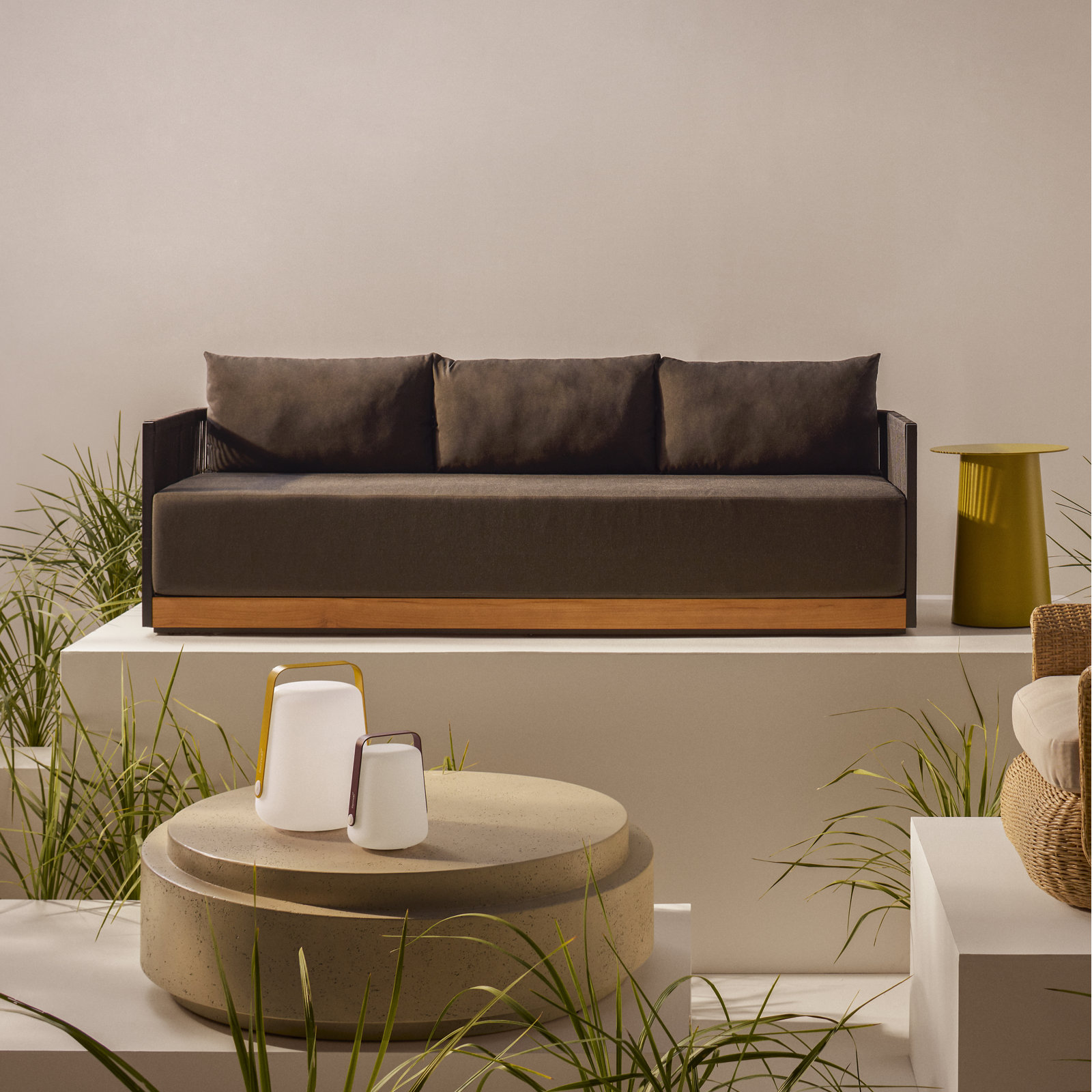 Fifer 91" Teak Patio Sofa