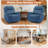 KORSER Recliner Chair ,Recliner With Heat And Massage,360°Swivel Recliners, Rocker Recliner For Adults With Side Pockets-1122404906
