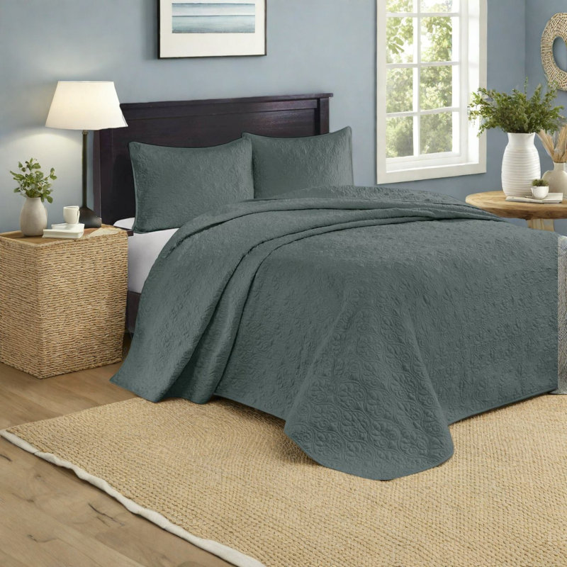 Ensembles de literie réversibles confortables, polyester, vert baume pour la maison