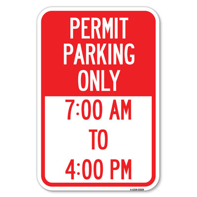 Permit Parking Only 7-00 Am To 4-00 Pm/23325