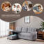 Upholstered Pull Out Sectional Sofa With Chaise-816304260