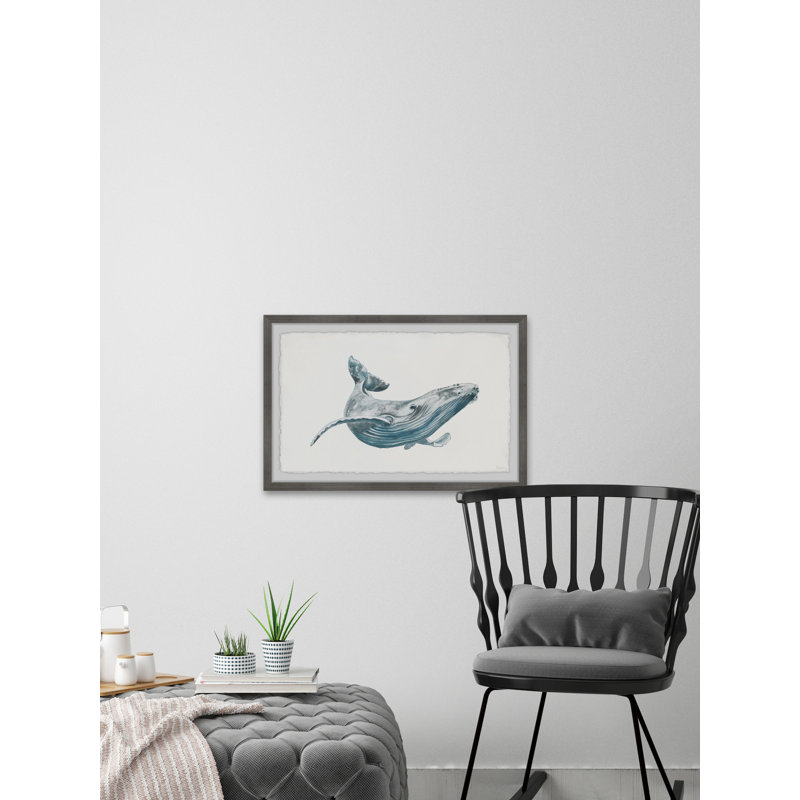 «The Big Whale», reproduction encadrée, H 20 po x l 30 po x P 1,5 po