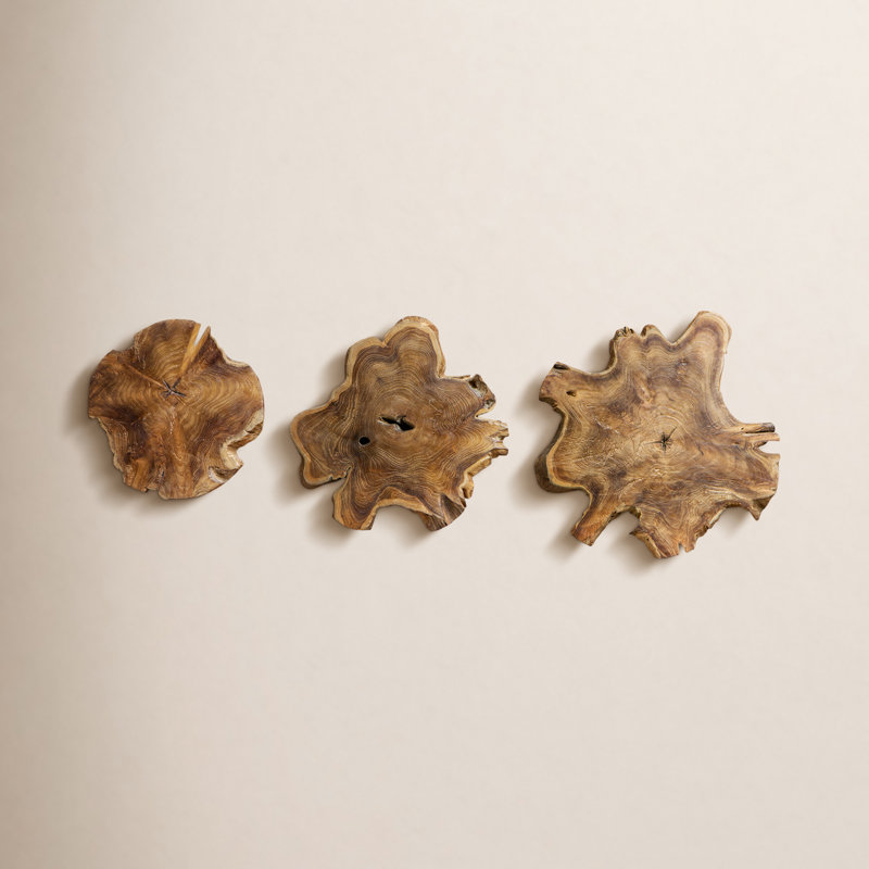 Rustic Abstract Wall Decor on Solid Wood