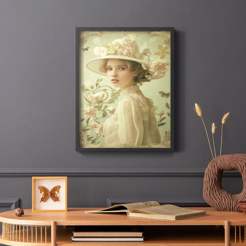 WOMEN Series CCCCL XXVI - reproduction encadrée de qualité supérieure - prête à être accrochée - aucun clou requis, Noir