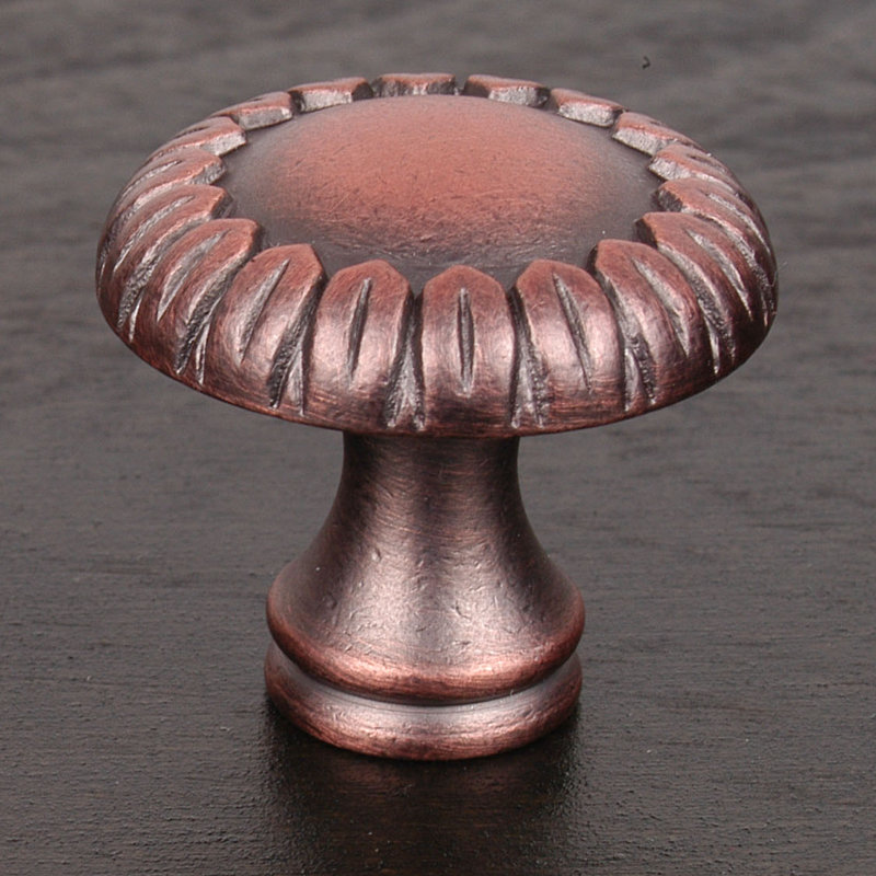Poignée champignon avec pétales End CK Series, Petit, Distressed Copper
