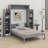 Murphy Bed Wall Bed With Shelves And LED Lights-1798887691