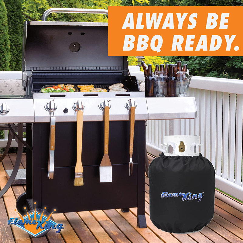 Black Weather-Resistant Propane Tank Cover for 20-lb Cylinders