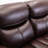 Breathable Leather Manual Reclining Loveseat For Living Room, Dark Brown