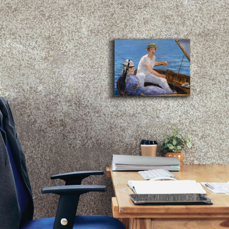 «Boating» par Edward Manet, estampe numérique sur toile, H 12 po x l 16 po x P 0,75 po