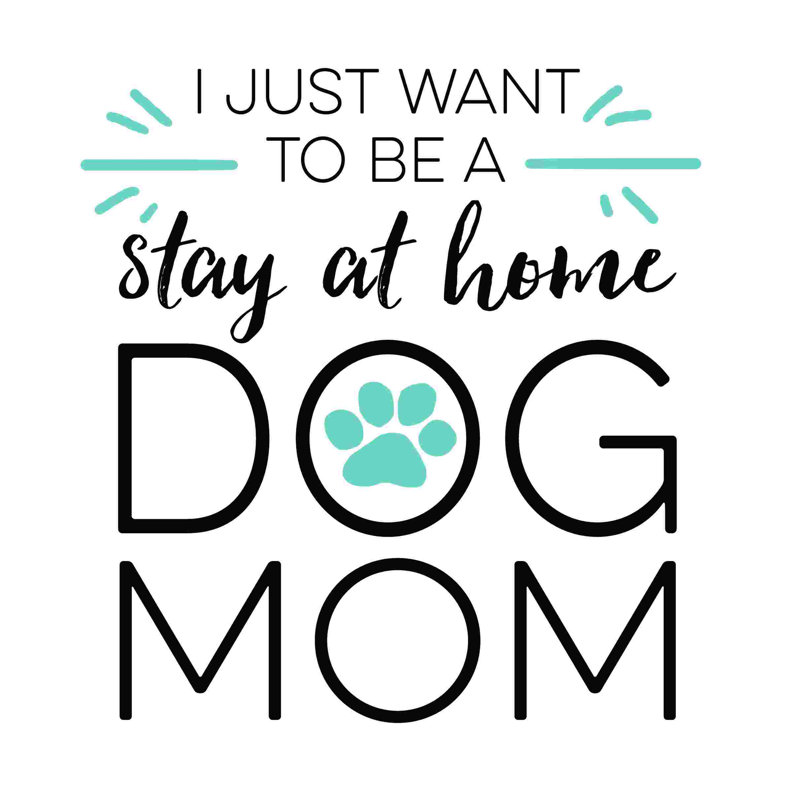 Dog Mom - blanc, H 36 po x l 36 po
