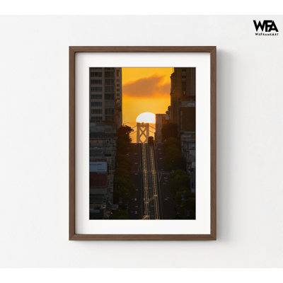 «San Francisco City View», impression de photographie de bureau de grande ville, coucher de soleil californien, salon Airbnb, affiche murale