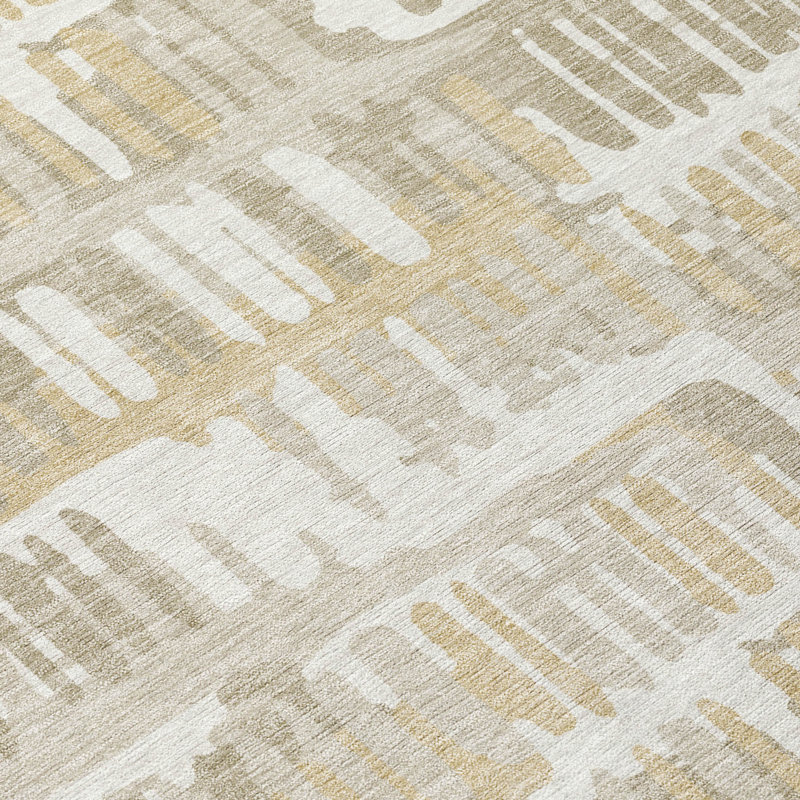 Machine Washable Indoor/Outdoor Chantille ACN2663 Casual Rug, Ivory, 2'6" x 3'10"