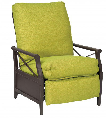 Andover Outdoor Lounge Chair, Canvas Bird's Eye Sunbrella® Canvas, Chestnut Brown