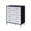 Commode noire, commode en argent doré