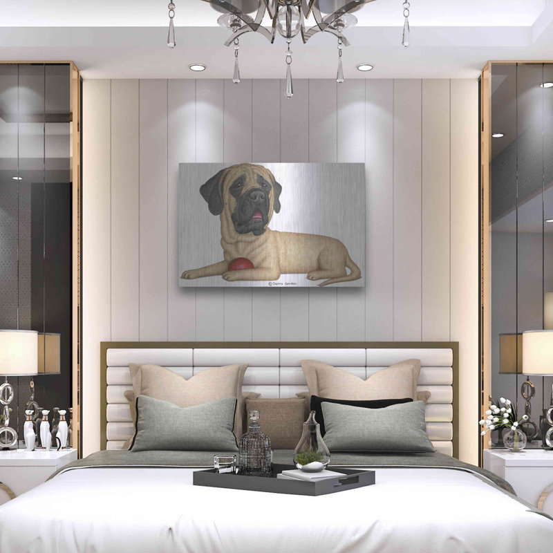 «Mastiff Red Ball» par Danny Gordon, H 24 po x l 36 po