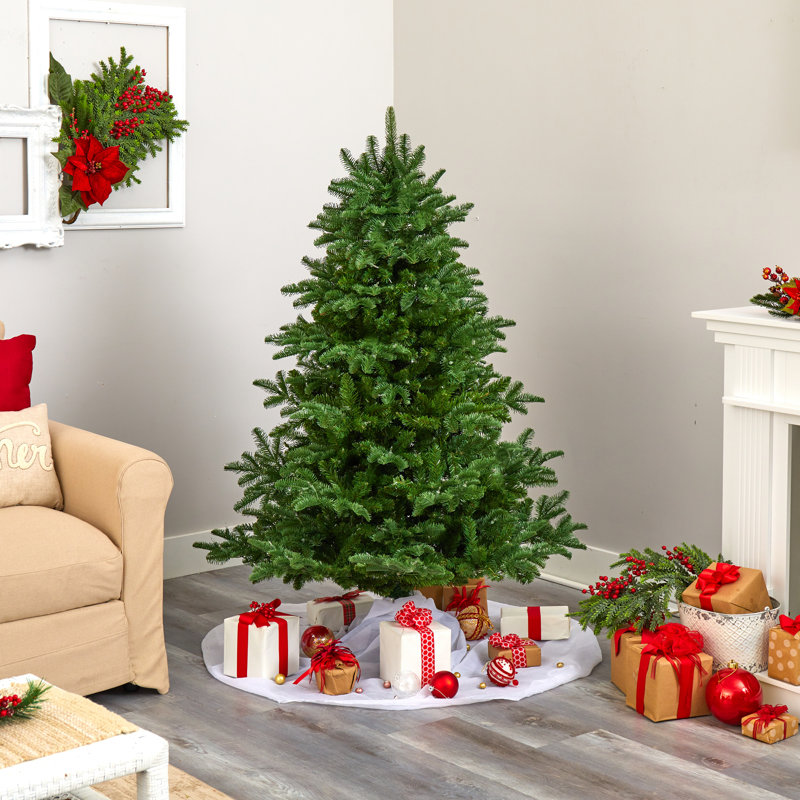 Lighted Artificial Christmas Tree, 5' H