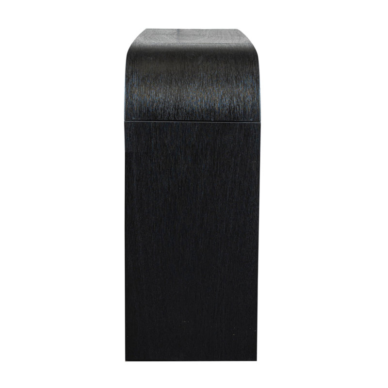 Luna 54'' Black Wood Arch Console Table with Storage