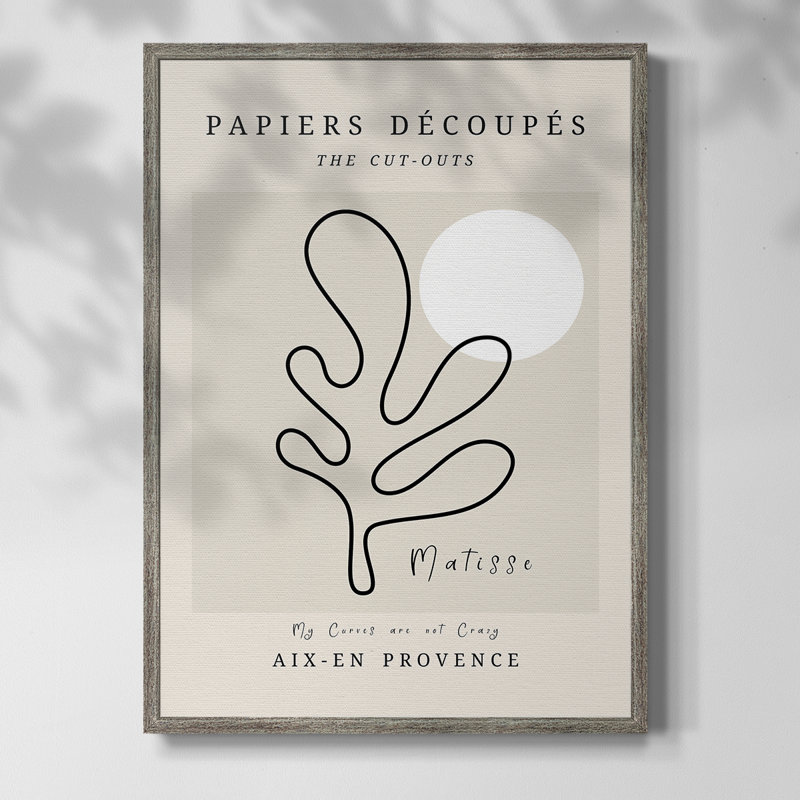 Matisse CECL XXIV, reproduction d'art encadrée - bois massif, H 21 po x l 17 po