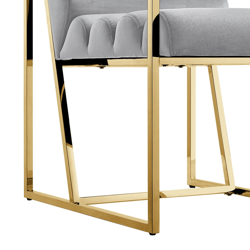 Fauteuil Khole, gris, Or