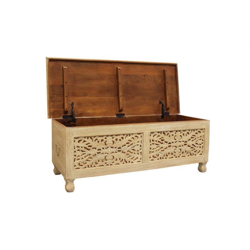 Solid Wood Storage Bench