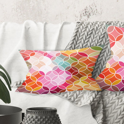Geometrical Retro Design II - Mid-Century Modern Printed Throw Pillow