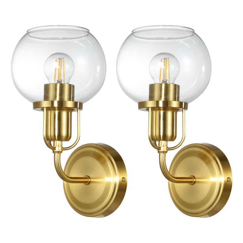 Teitur Armed Sconce, Gold/White