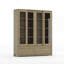 Garde-manger 74 po avec 4 portes coulissantes en verre et 2 tiroirs