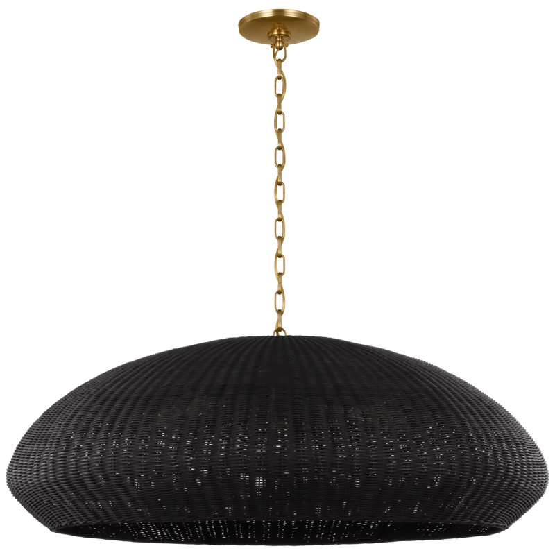 Kokomo Pendant by Chapman & Myers, 16.75" H x 44" W x 44" D, Ash, Antique-Burnished Brass
