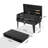 Black Portable Square Charcoal Grill