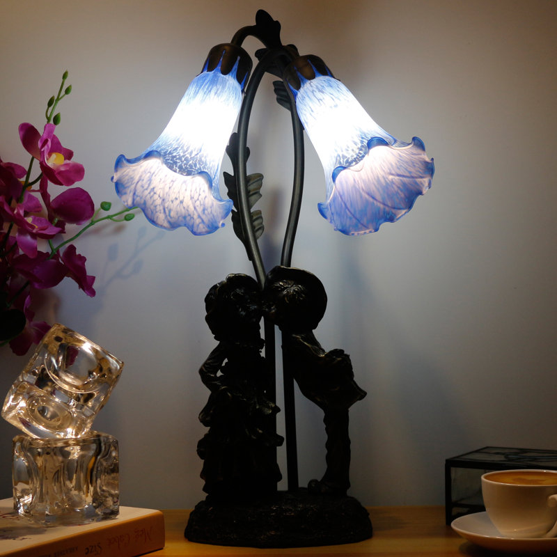 Analise Resin Desk Lamp, Baby Blue
