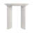 24"Catalina Travertine&Fluted Wood Accent Table/Kd