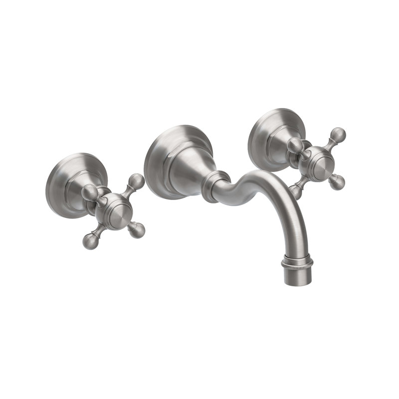 Victoria Wall Mount Bathroom Faucet, Stainless Steel
