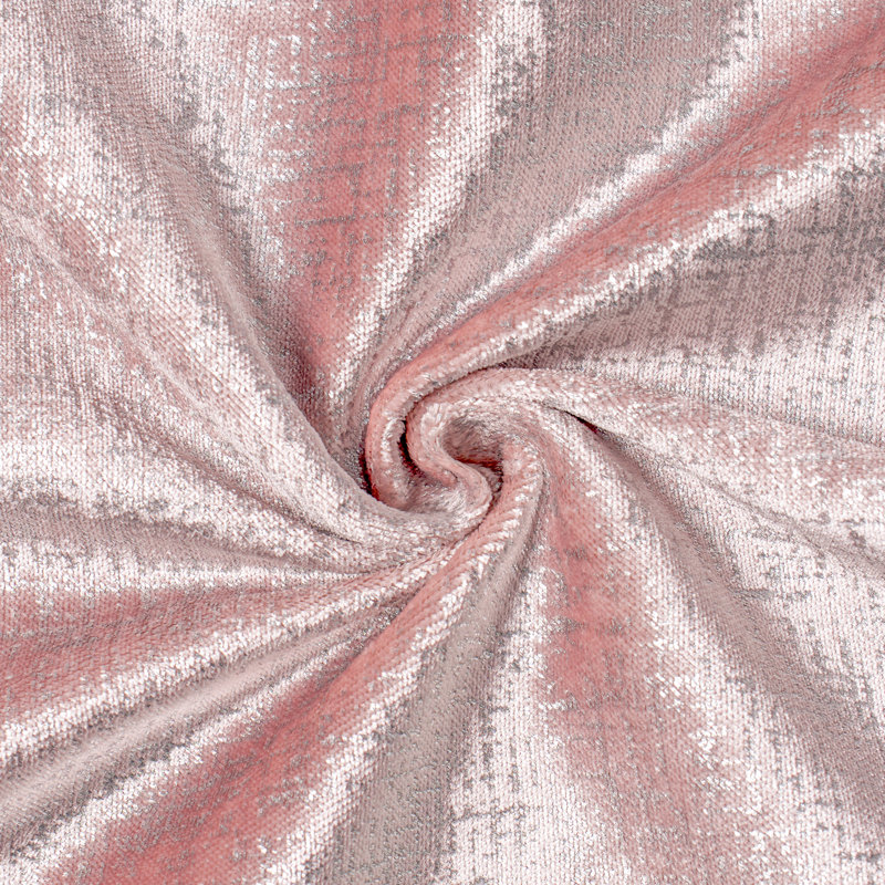Housse de coussin en velours rose et argent texturé, coussins décoratifs pour canapé-lit, Carré 18 po, Argenté rosé