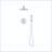 10-Inch Wall Mounted Rain Shower System with Handheld, Brushed Nickel-125774591