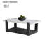 Ensemble de table moderne 3 pièces de style contemporain 1 table basse 1 table de bout 1 table de canapé 1 table en faux marbre avec finition deux tons noir-133333706