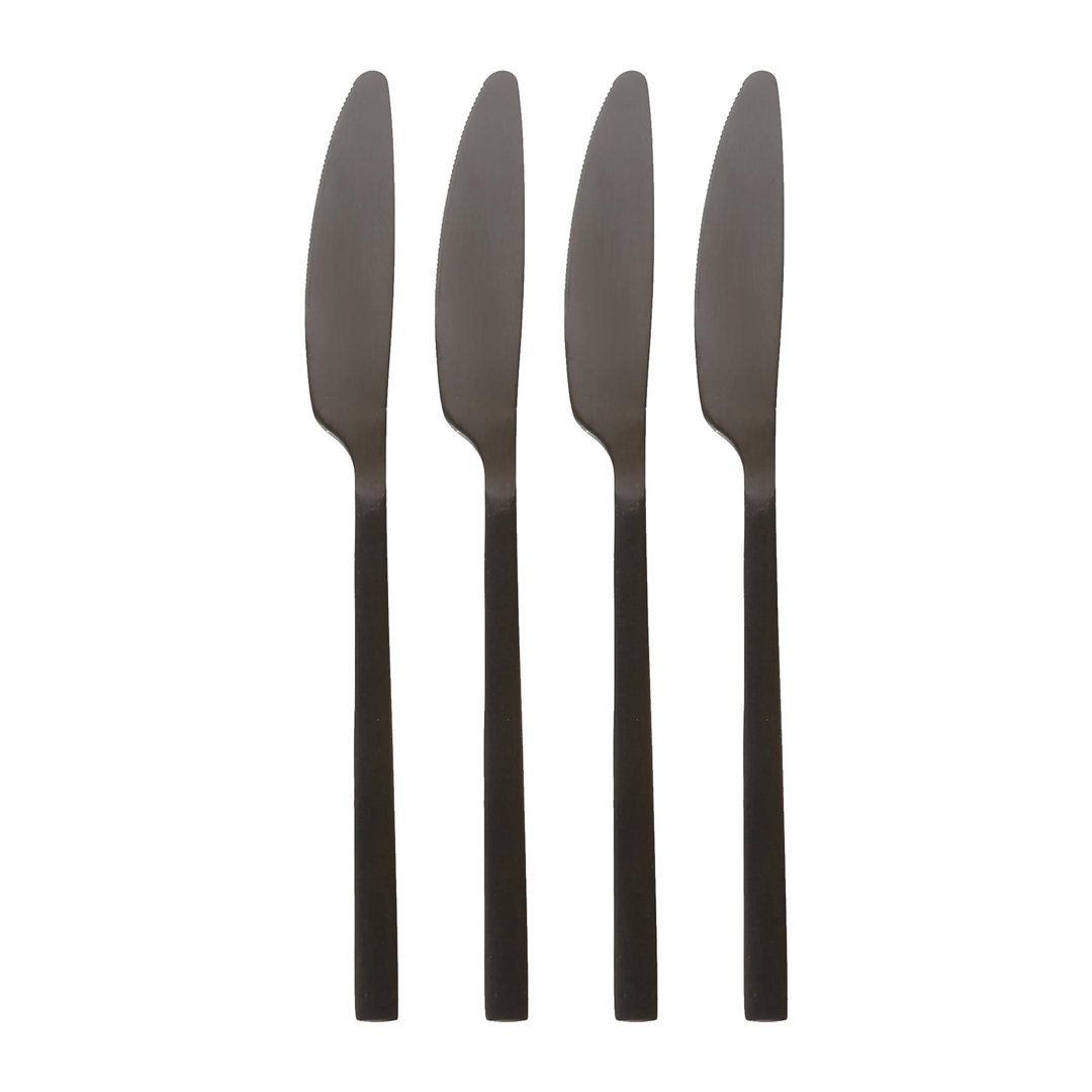 Argon Tableware Black 21Cm Stainless Steel Dinner Knives - Pack Of 4 - Image 2