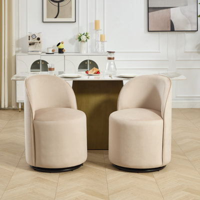 Chaise pivotante rembourrée de 18,3 po de hauteur
