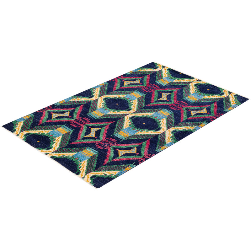 Contemporary One-of-a-Kind 5' 0" X 7' 10" Hand Knotted Area Rug