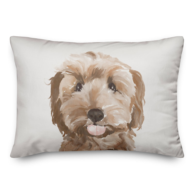 Coussin intérieur / extérieur Sweet Puppy, H 14 po x l 20 po, Rectangle
